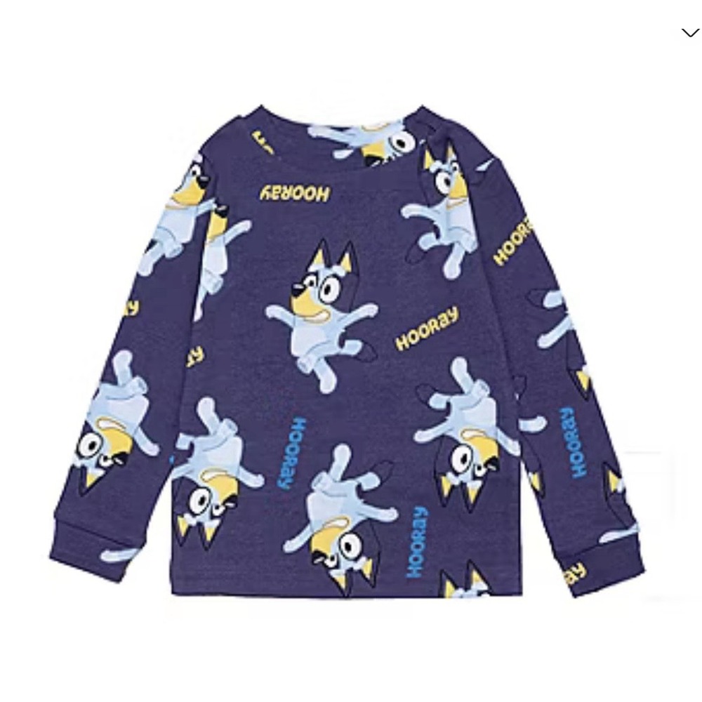 Toddler Boys Bluey Crew Neck Long Sleeve 4-pc. Pajama Sets S-4 - Picture 5 of 7
